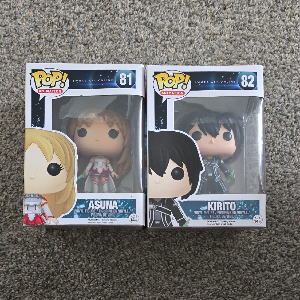 Funko Pop! Sword Art Online - Asuna and Kirito figures